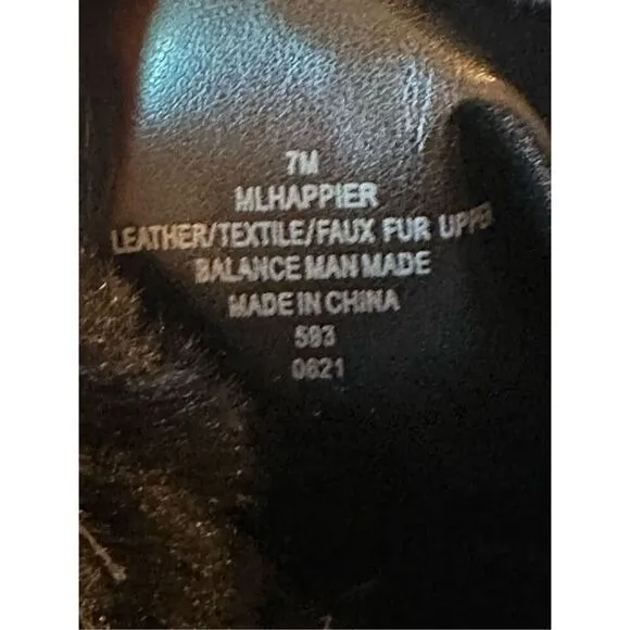 Marc Fisher Happier Leather and Faux Fur Combat Boots