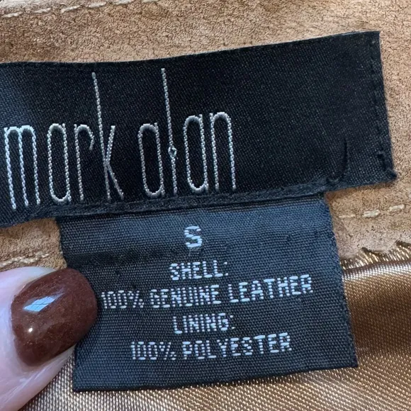 Mark Alan Suede Leather Skirt - Crochet Insert Panels Small