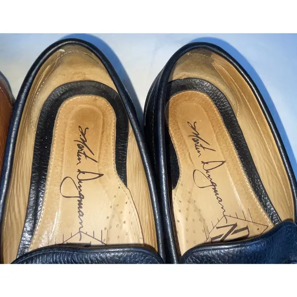 Martin Dingman Mens 8M Lot of 2 Pairs Horse Bit Brown Black Leather Loafer Shoes