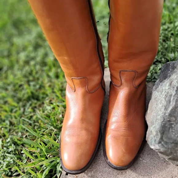MASSIMO DUTTI Leather Boots  women  size 37 /7 brown