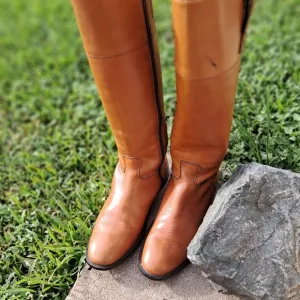 MASSIMO DUTTI Leather Boots  women  size 37 /7 brown