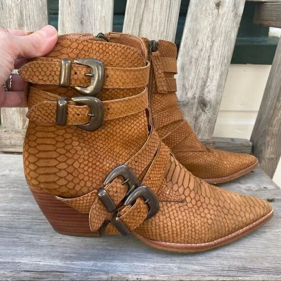 Matisse Harvey Snake Embossed Boots - Women | Color: Brown | Size: 7.5