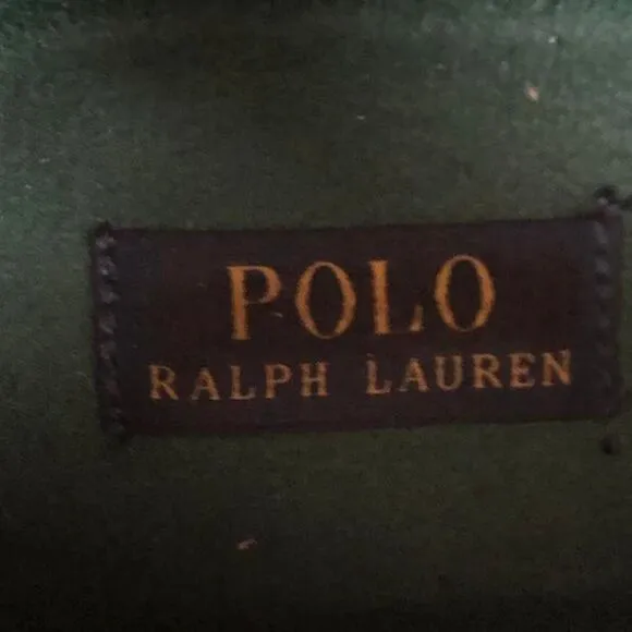Men Polo Ralph Lauren 11571 Black Leather Dover III Duck Chukka Boots Shoes 8.5D