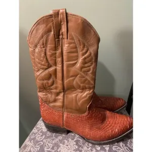 Mens 11.5 Reyme Brown Snake Skin Brown  Cowboy Boots