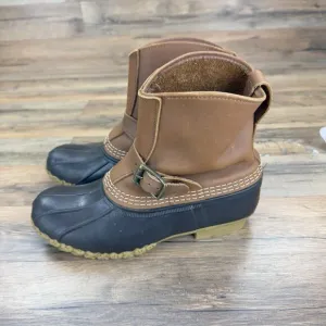 Mens 6M LL Bean Vintage Lounger Duck Boot Engineer Buckle Leather Rubber Maine