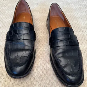 Men’s Black Oscar Croc pattern Loafers