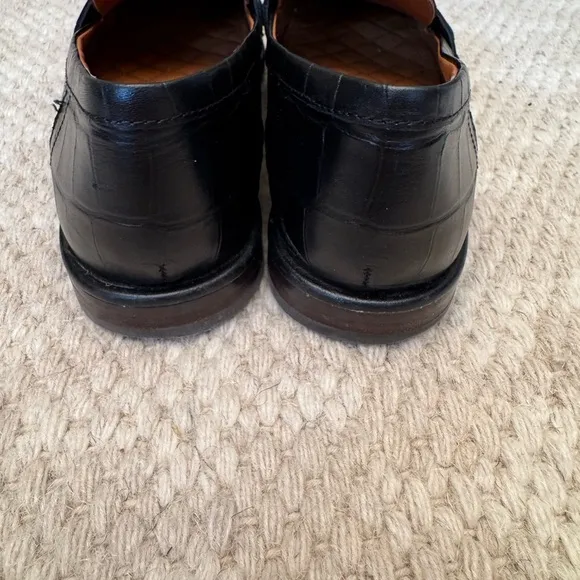 Men’s Black Oscar Croc pattern Loafers