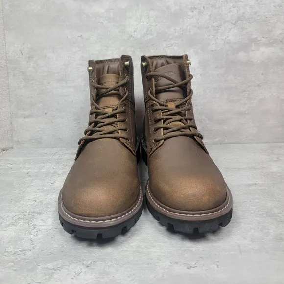 Mens Brown Leather Hiking Boots Size 9 Lifestyle Ozark Trail Range