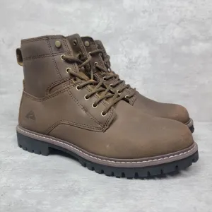 Mens Brown Leather Hiking Boots Size 9 Lifestyle Ozark Trail Range