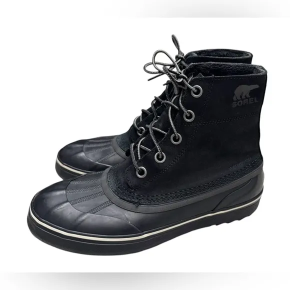 Men’s Cheyanne Metro Waterproof, Lace-Up &amp; Insulated Black Winter Boots: Size 9