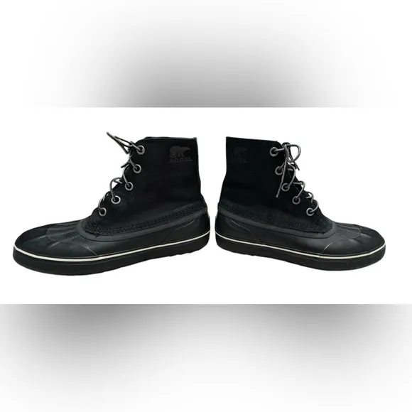 Men’s Cheyanne Metro Waterproof, Lace-Up &amp; Insulated Black Winter Boots: Size 9