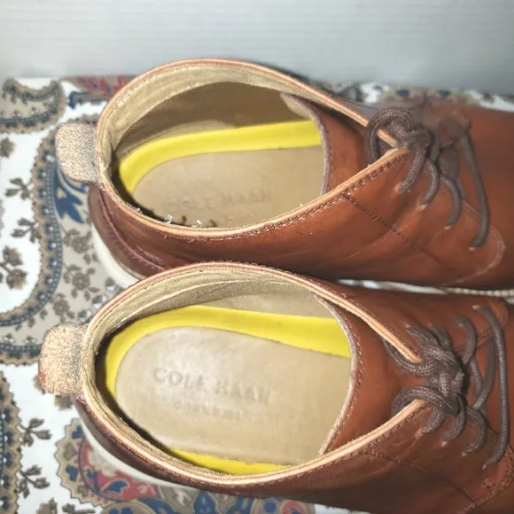 Men's Cole Haan Original Grand Woodbury / Ivory Leather Chukka Boots Size 8M