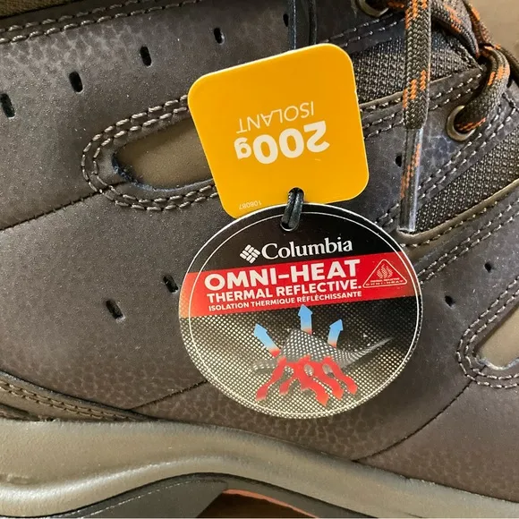 Men’s Columbia Gunnison II Omni Heat Boots 15 Cordovan Dark Adobe Winter Brown