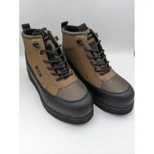 Men's Field &amp; Stream Angler Felt Sole Wading Boots Size 8 Brown FEH01366 NEW