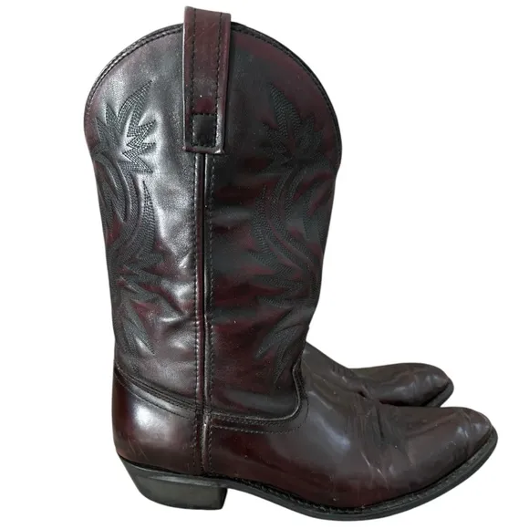 Men’s Laredo Brown Leather Cowboy Western Boots, Size 11.5 D.
