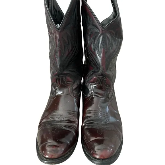 Men’s Laredo Brown Leather Cowboy Western Boots, Size 11.5 D.