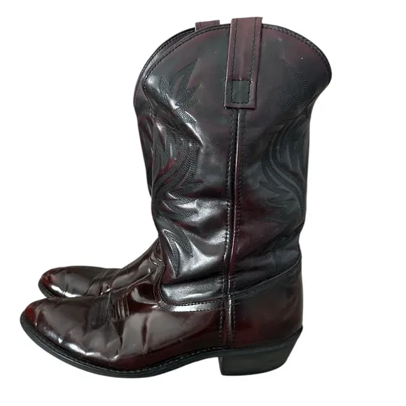 Men’s Laredo Brown Leather Cowboy Western Boots, Size 11.5 D.