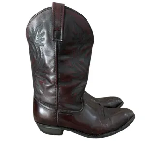 Men’s Laredo Brown Leather Cowboy Western Boots, Size 11.5 D.