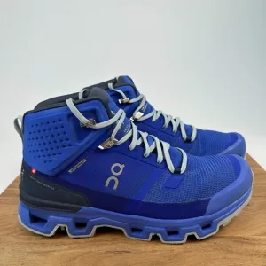 Mens On Cloudrock 2 Waterproof Blue Outdoor Hiking Ankle Boots Size 9.5 M GUC