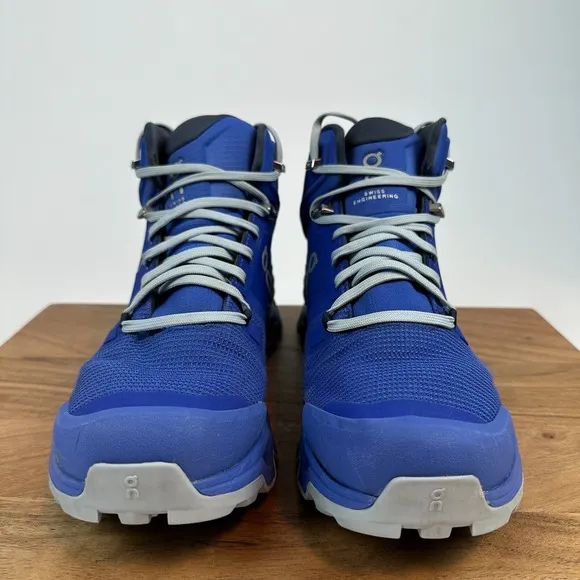 Mens On Cloudrock 2 Waterproof Blue Outdoor Hiking Ankle Boots Size 9.5 M GUC