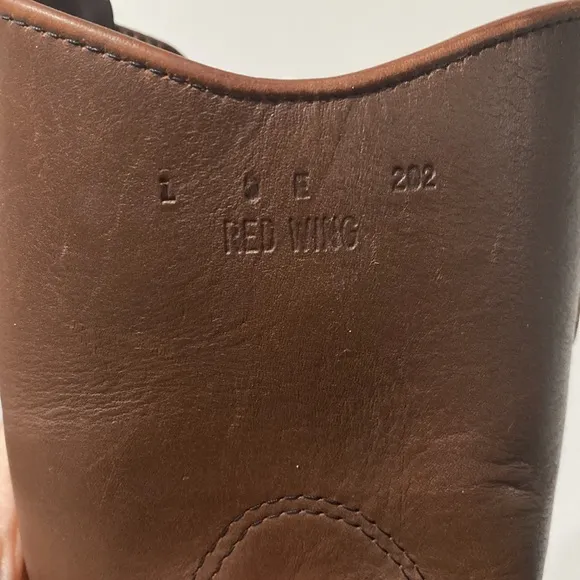 Mens Red Wing Pecos boot western work outdoor cowboy size 9 made in USA brown