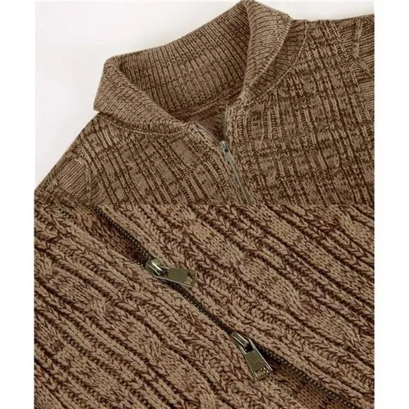 Men's Shawl Neck Cardigan Sweater with Pockets Winter Jacket Outerwear