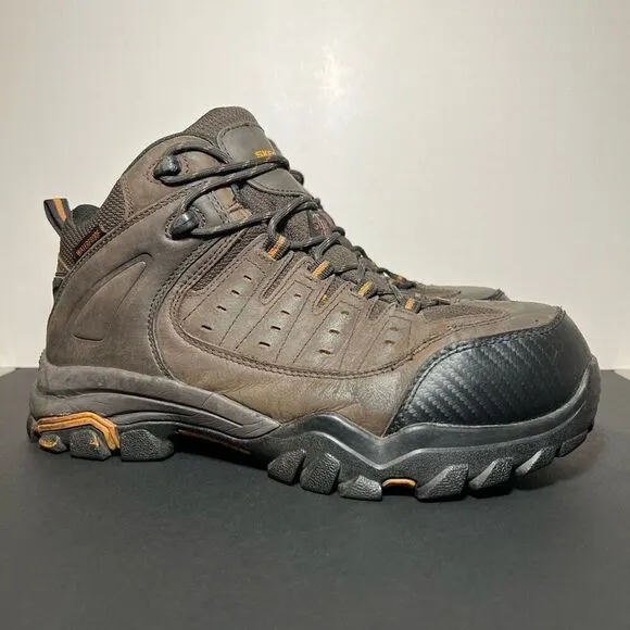 Mens SKECHERS Work Delleker Lakehead Waterproof Steel Toe Boots / Size 10
