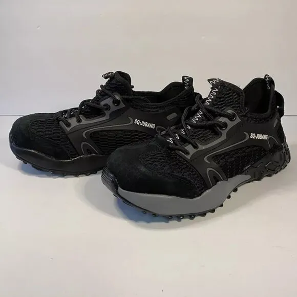 Mens sq jubang steel toe work shoes Black Sz US 7Mens sq jubang steel toe work s