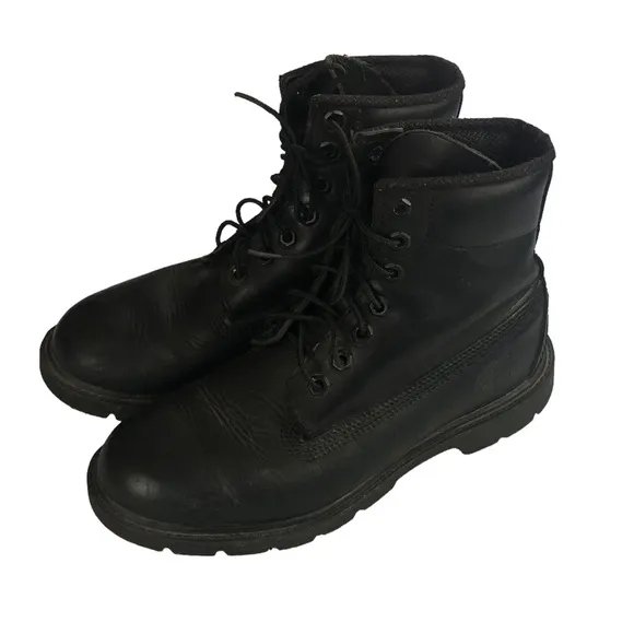 Men's Timberland Six-Inch Black Insulated Waterproof Leather Boots. Size 7