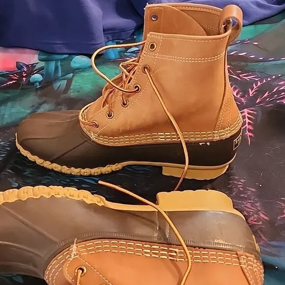 Men's L.L.bean  bean boots Brown and Tan Boots size 10 euc