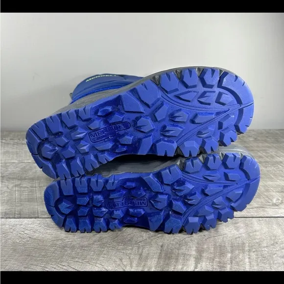 Merrell -40 Quest Waterproof Blue Mens Boys Hiking Snow Winter Boots Size 7