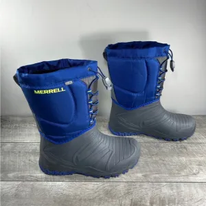Merrell -40 Quest Waterproof Blue Mens Boys Hiking Snow Winter Boots Size 7