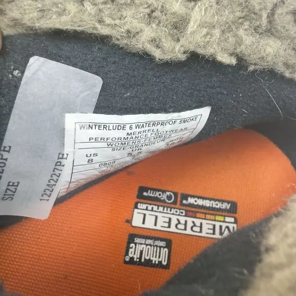 Merrell Continuum Winterlude 6 Women Black Waterproof Insulated Boot Sho…