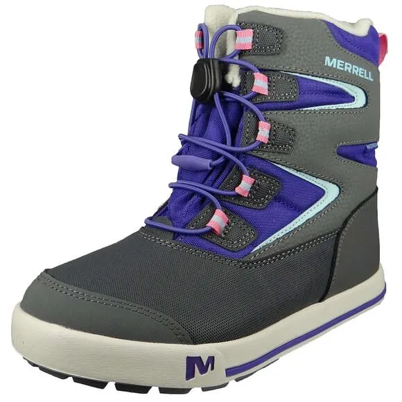 Merrell Kids Snow Bank 3.0 Winter Boots US 7 M Grey Waterproof Insulated EUC