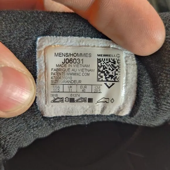 Merrell Moab 2 Granite Gray Hiking Shoes J06031 Mens Size 11.5 *Great Shape