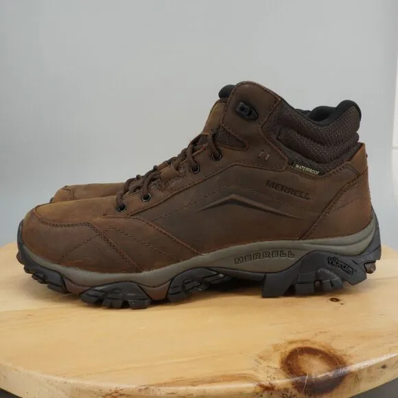 Merrell Moab Adventure Mid Men Size 13 Boots Brown Leather Dark Earth Waterproof
