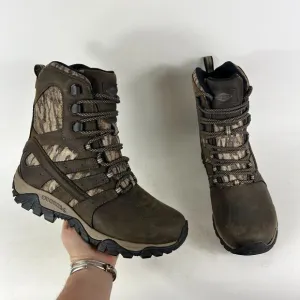 Merrell Moab Timber 8 Men's 9 M Brown Leather Lace Up Mid-Calf Boots J003685
