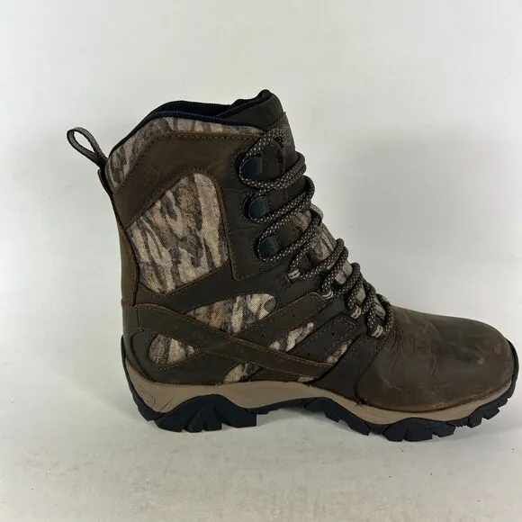 Merrell Moab Timber 8 Men's 9 M Brown Leather Lace Up Mid-Calf Boots J003685