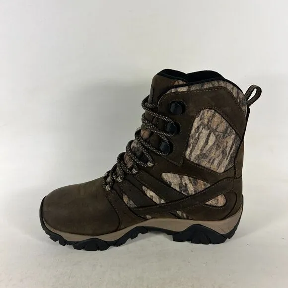 Merrell Moab Timber 8 Men's 9 M Brown Leather Lace Up Mid-Calf Boots J003685