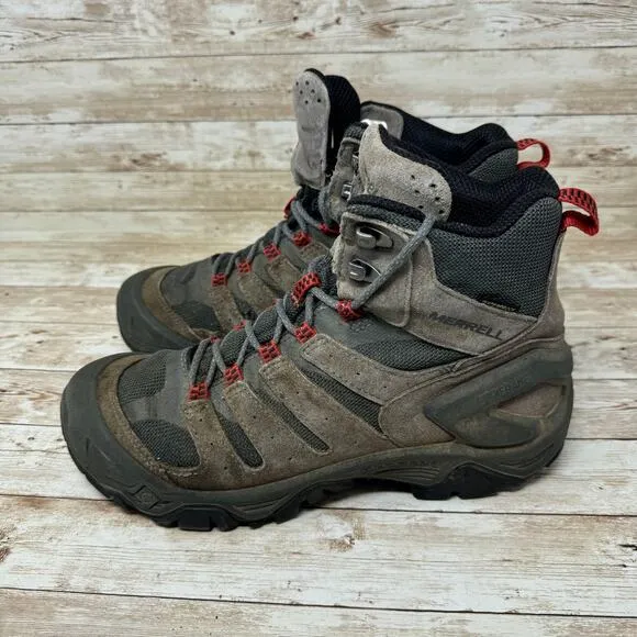 Merrell Strongfield Tactical Brown Waterproof Outdoor Hiking Boots Men's Size 9