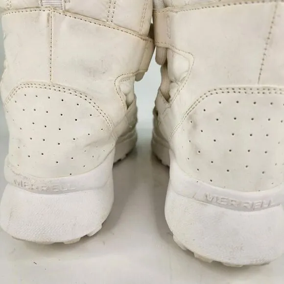 Merrell Waterproof  Insulated Cloud Puff Size 9 Women's Winter Boots White