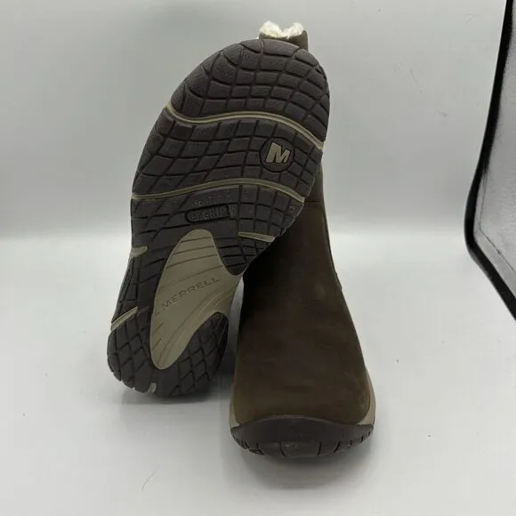 Merrell Womens Encore 4 Tall Zip Polar Waterproof Boot Espresso Size 7.5 New