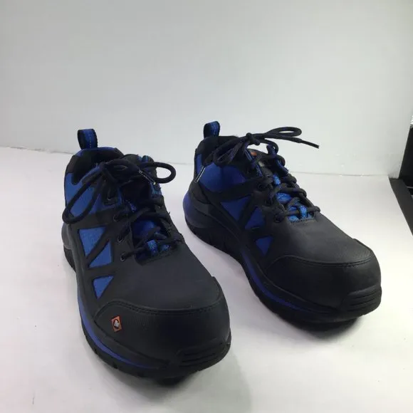 Merrell Work Boots Men Size 6 Moab Onset Mid Waterproof Composite Toe Black Blue