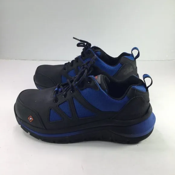 Merrell Work Boots Men Size 6 Moab Onset Mid Waterproof Composite Toe Black Blue