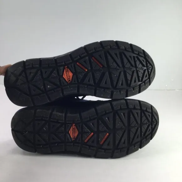 Merrell Work Boots Men Size 6 Moab Onset Mid Waterproof Composite Toe Black Blue