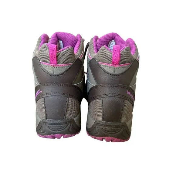 Merrell Girls Youth Hilltop Ventilator Grey Pink boots sneakers 6.5 or 8 women