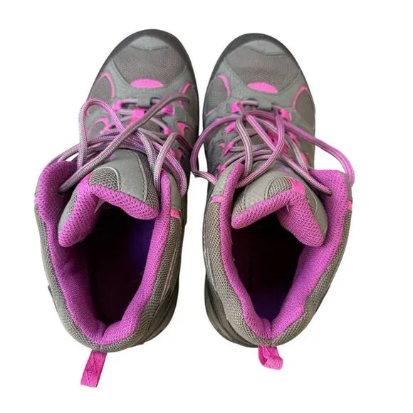 Merrell Girls Youth Hilltop Ventilator Grey Pink boots sneakers 6.5 or 8 women