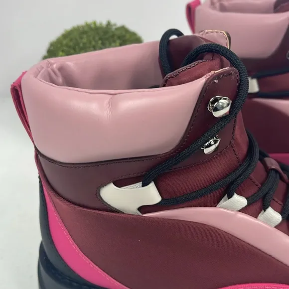 Michael Kors Dupree Hiker Booties Merlot Multi Size 8 1/2 NIB