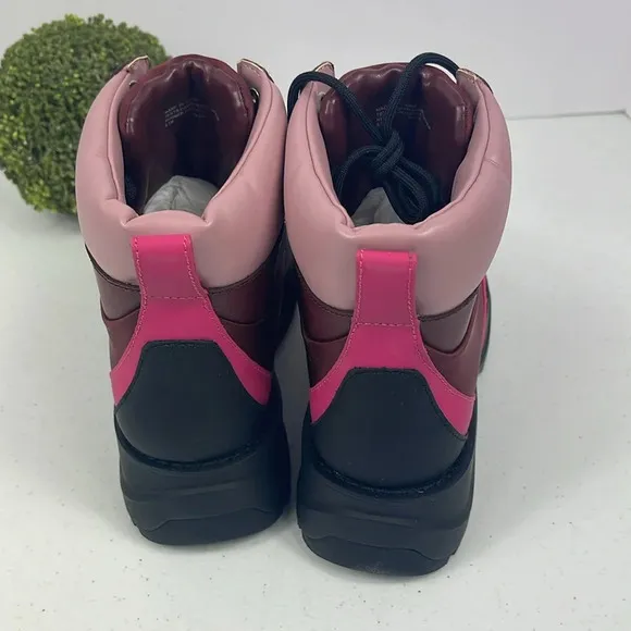 Michael Kors Dupree Hiker Booties Merlot Multi Size 8 1/2 NIB