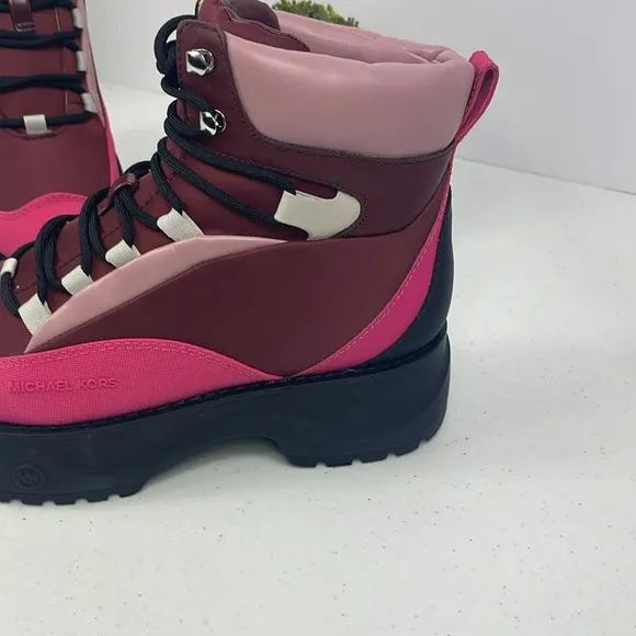 Michael Kors Dupree Hiker Booties Merlot Multi Size 8 1/2 NIB
